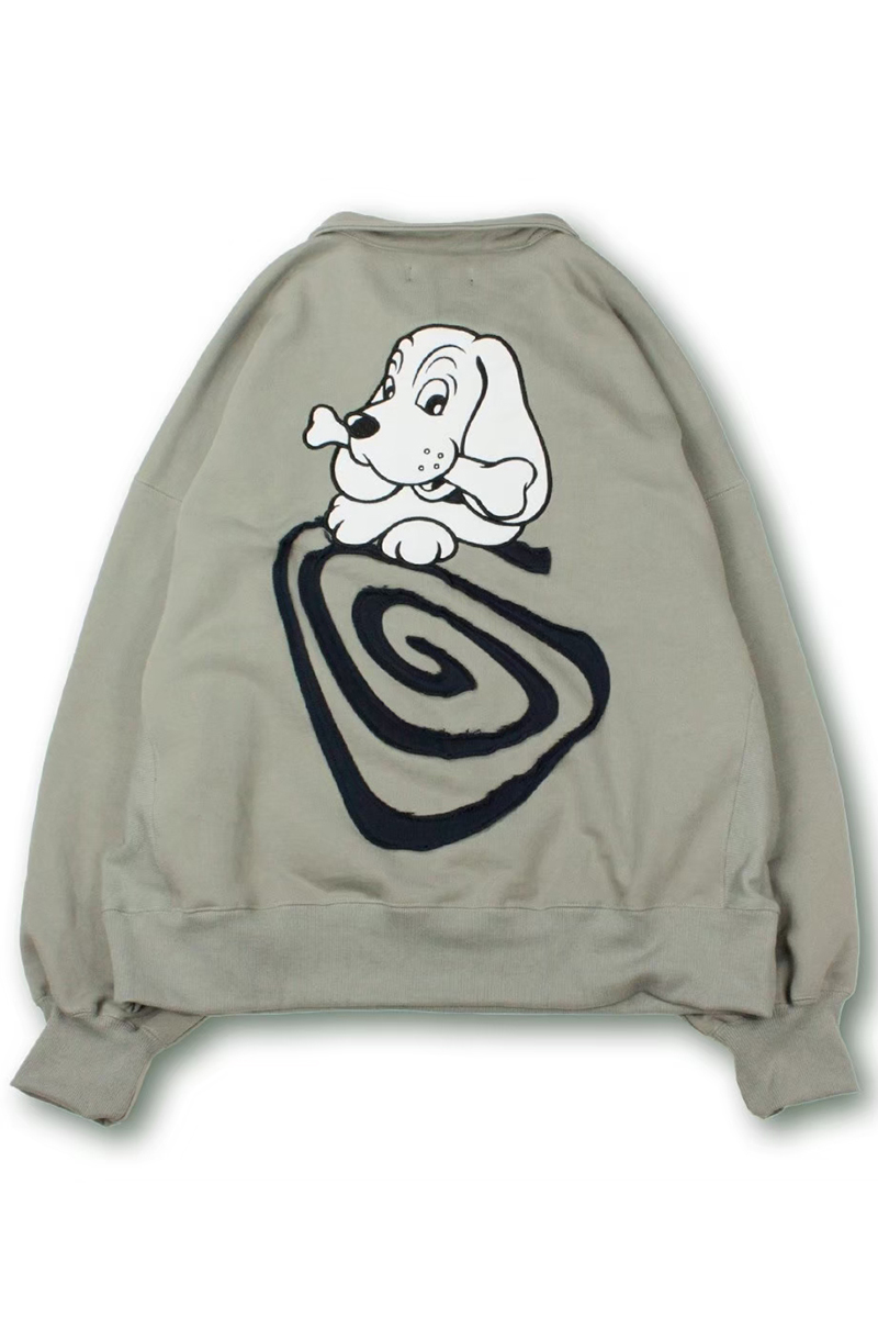 GALFY (ガルフィー) ぐるぐるグニャグニャハーフジップ GRAY GALFY (ガルフィー) ぐるぐるグニャグニャハーフジップ GRAY
