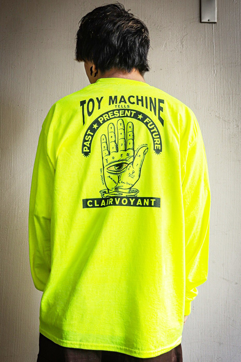 TOY MACHINE CLAIRVOYANT LONG TEE NEON YELLOW