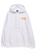 THRASHER TH85227 FLAME OVERLAY HOODIE WHITE/YELLLOW