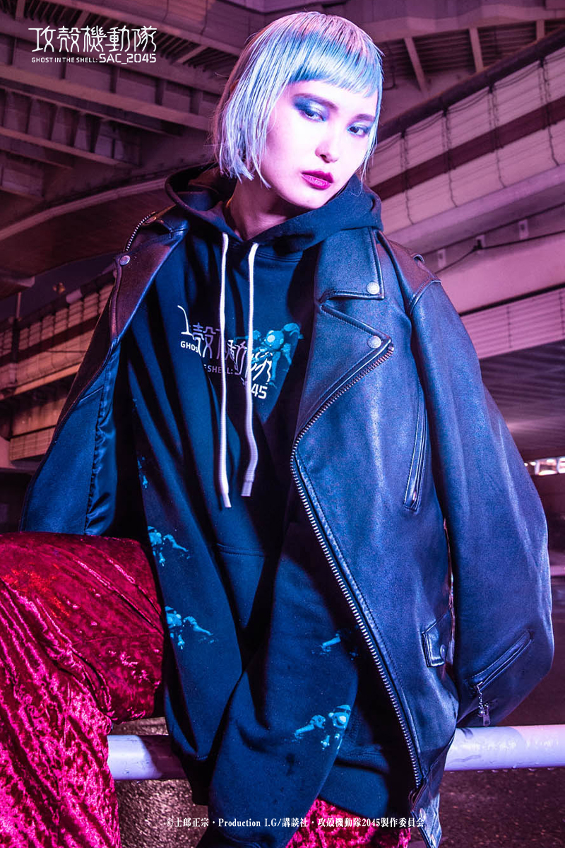 glamb (グラム)×攻殻機動隊 SAC_2045 SAC_2045 hoodie Black