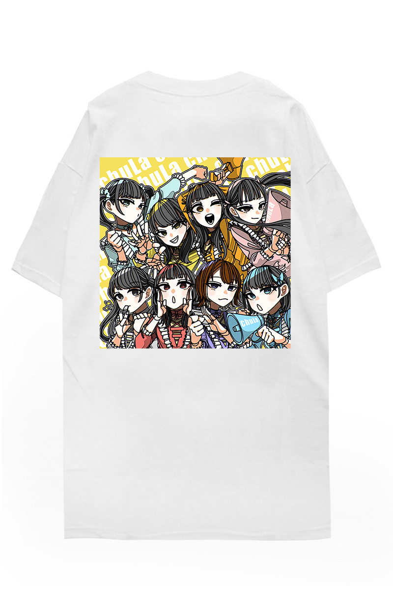 chuLa × scene tokyo コラボ・Tシャツ WHITE プリントYELLOW