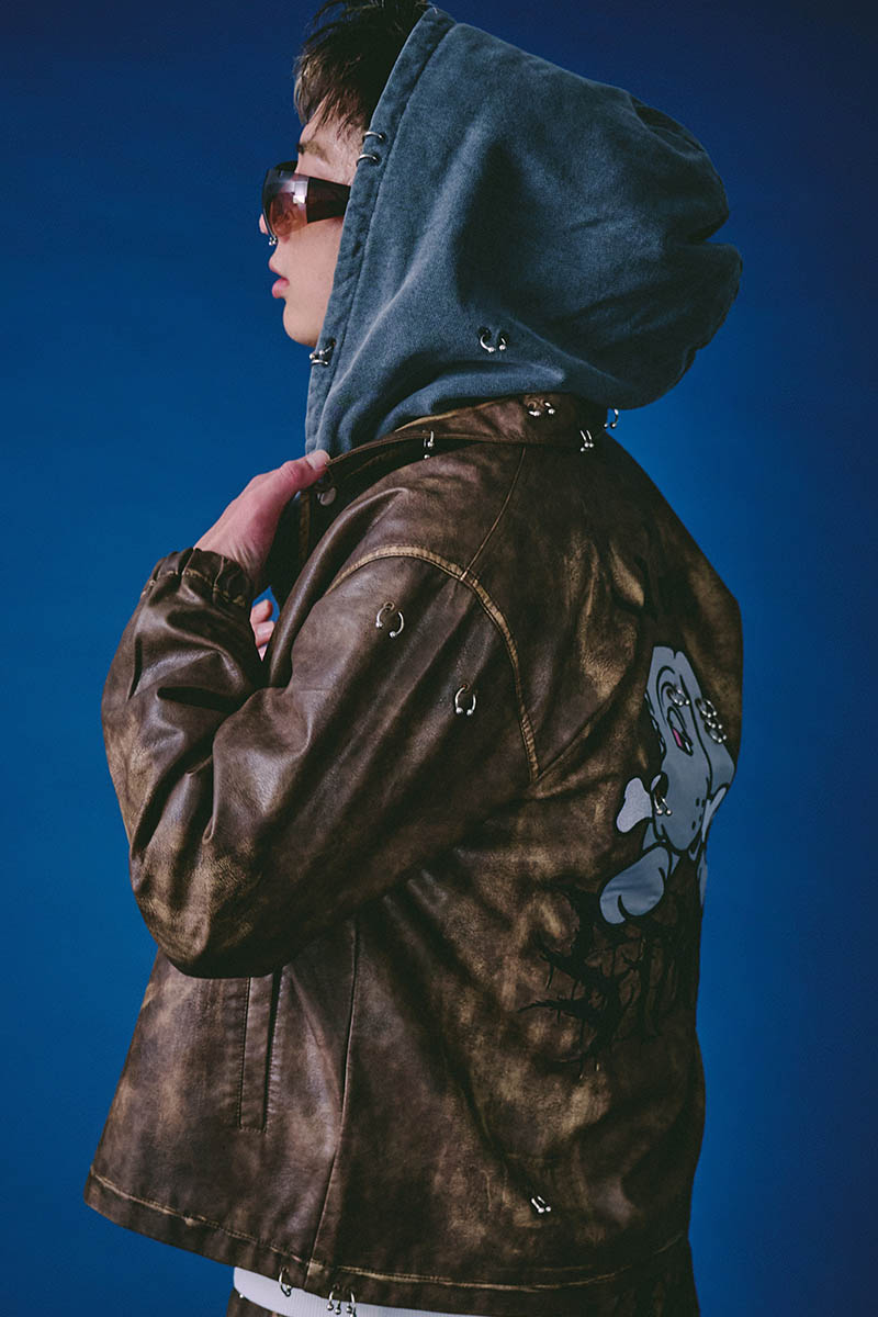 GALFY(ガルフィー) パチパチピアスPUコーチ - Brown