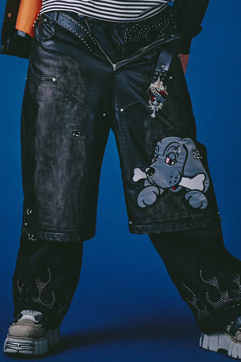 GALFY(ガルフィー) パチパチピアスダブルニー - Black