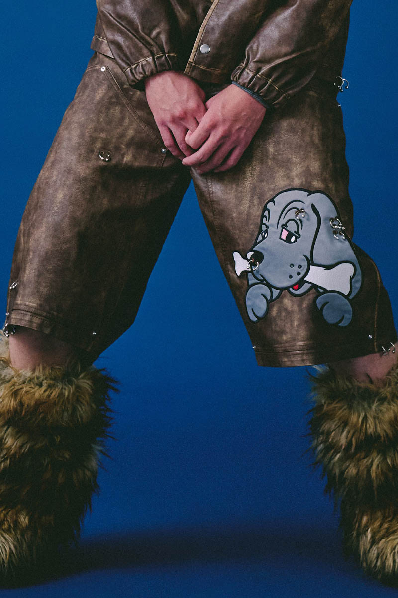 GALFY(ガルフィー) パチパチピアスダブルニー - Brown