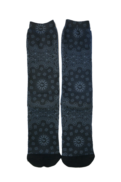 FAMOUS STARS AND STRAPS PAISLEY SOCKS BLK
