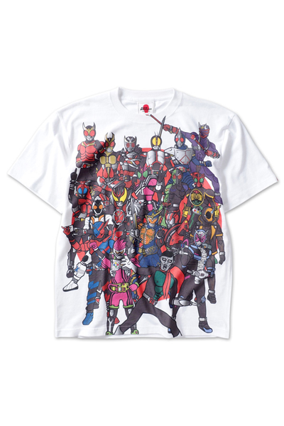 PUNK DRUNKERS [PDSx仮面ライダー]平成ライダー集合TEE WHITE