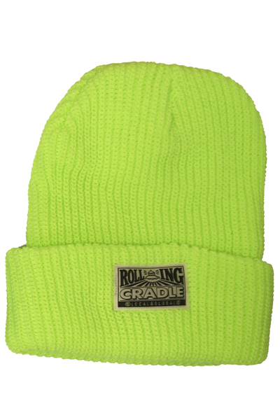 ROLLING CRADLE ROUGHLY KNIT CAP/ Yellow