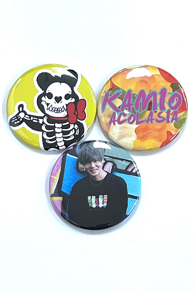神尾晋一郎×acOlaSia×GEKIROCK CLOTHINGコラボ・缶バッジ・セット