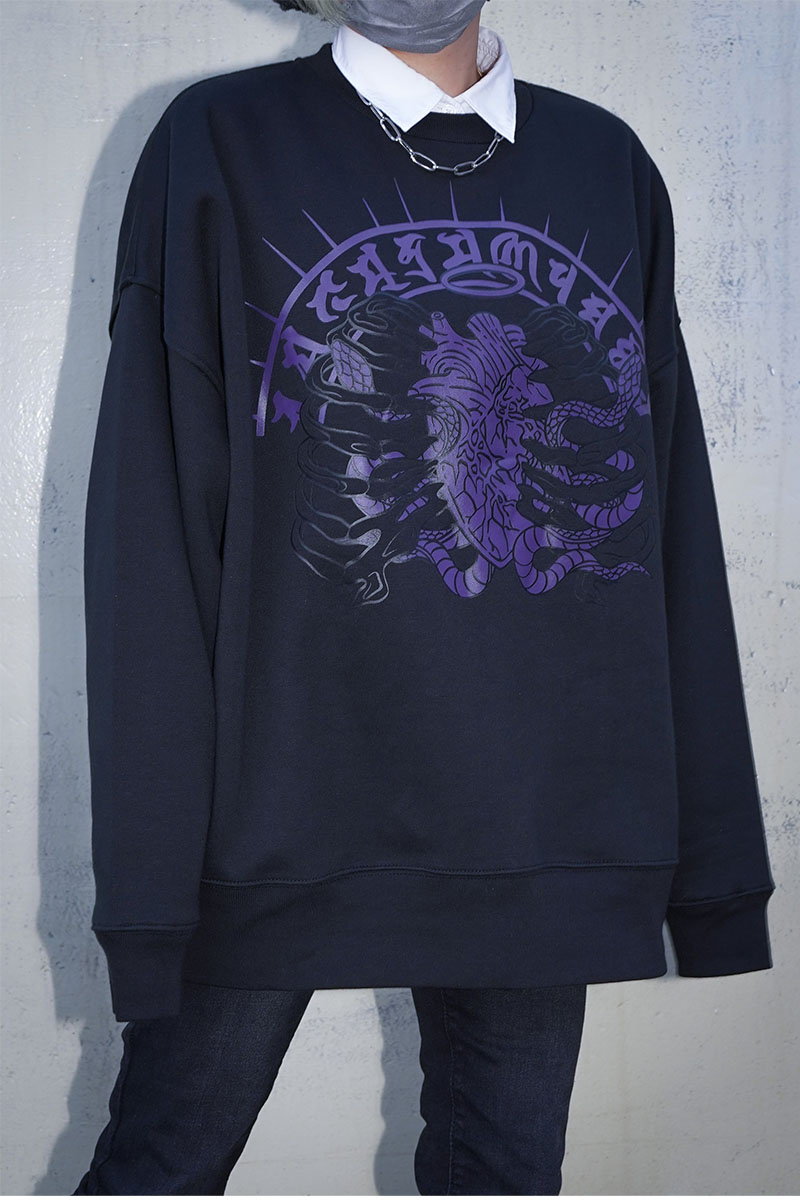 東京13零式(トウキョウイチサンゼロシキ) Crew neck sweat 八識 Violet