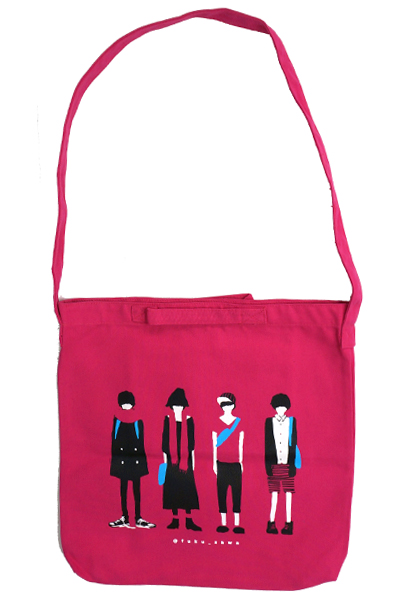 ロックファッション バンドグッズのgekirock Clothing フクザワ サブカル男子 ショルダーバッグ トロピカルピンク