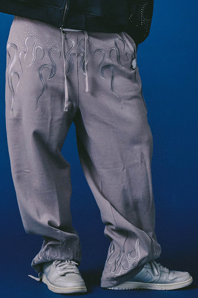 【予約商品】GALFY (ガルフィー) ファイヤーピカピカスウェットPT - Greige