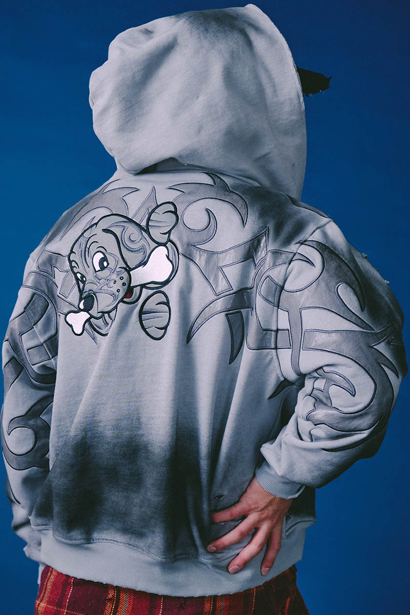 【予約商品】GALFY (ガルフィー) 汚れ部族パーカー - Gray