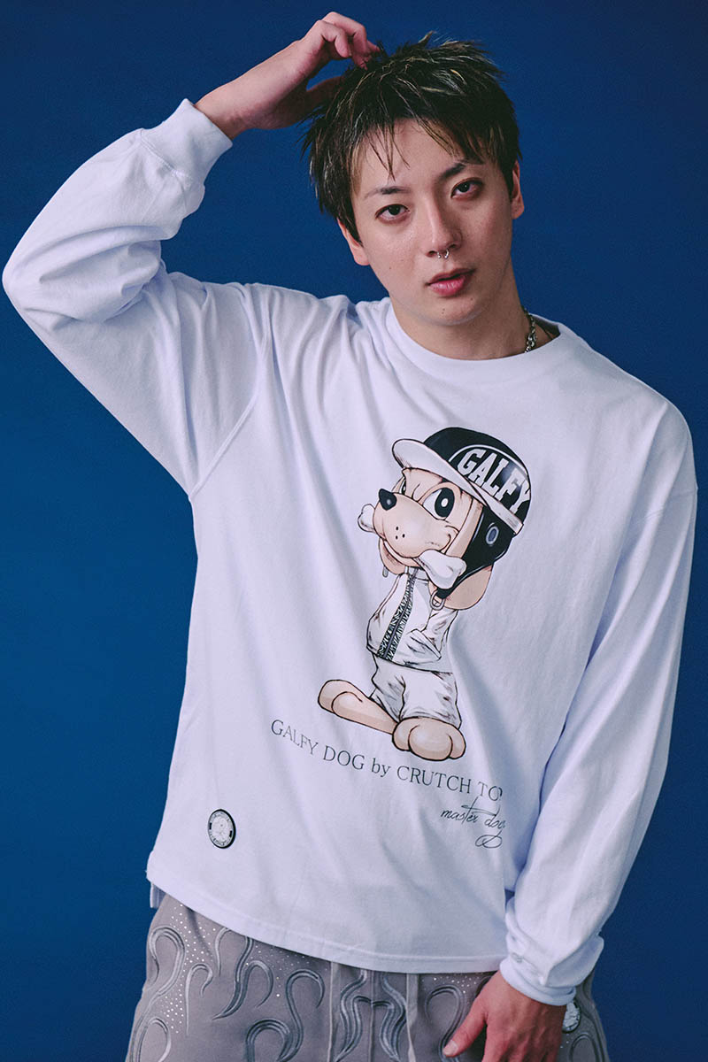 【予約商品】GALFY (ガルフィー) リアル兄貴ロンTEE - White