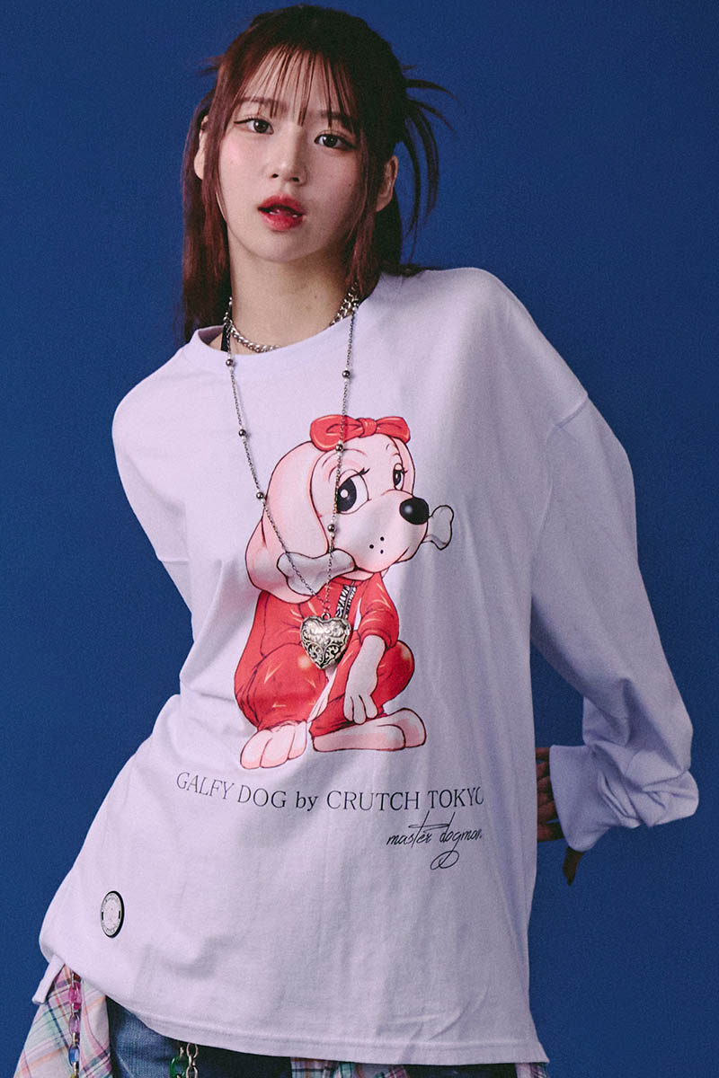 【予約商品】GALFY (ガルフィー) リアル姉貴ロンTEE - White