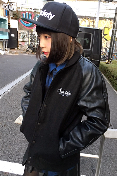 Subciety (サブサエティ) STADIUM JACKET BLACK