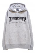 THRASHER (スラッシャー) TH8501 MAG LOGO HOODIE BK/GRY