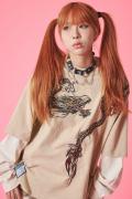 GALFY (ガルフィー) ちょいYABAレイヤードロンTee BEIGE