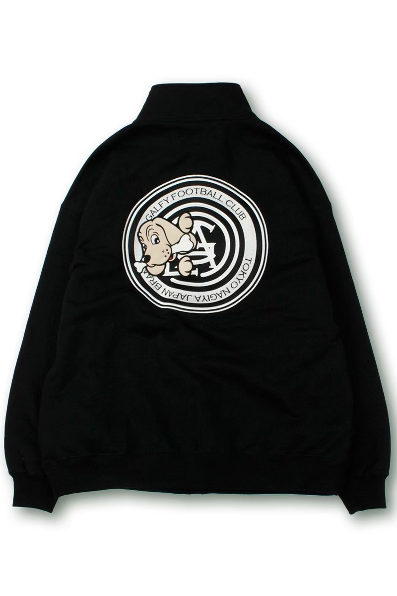 GALFY (ガルフィー) 球蹴りチームハーフジップ BLACK / ロック