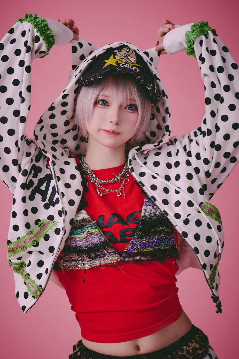 【予約商品】GALFY (ガルフィー) ポップポップI♡GALパーカー - White