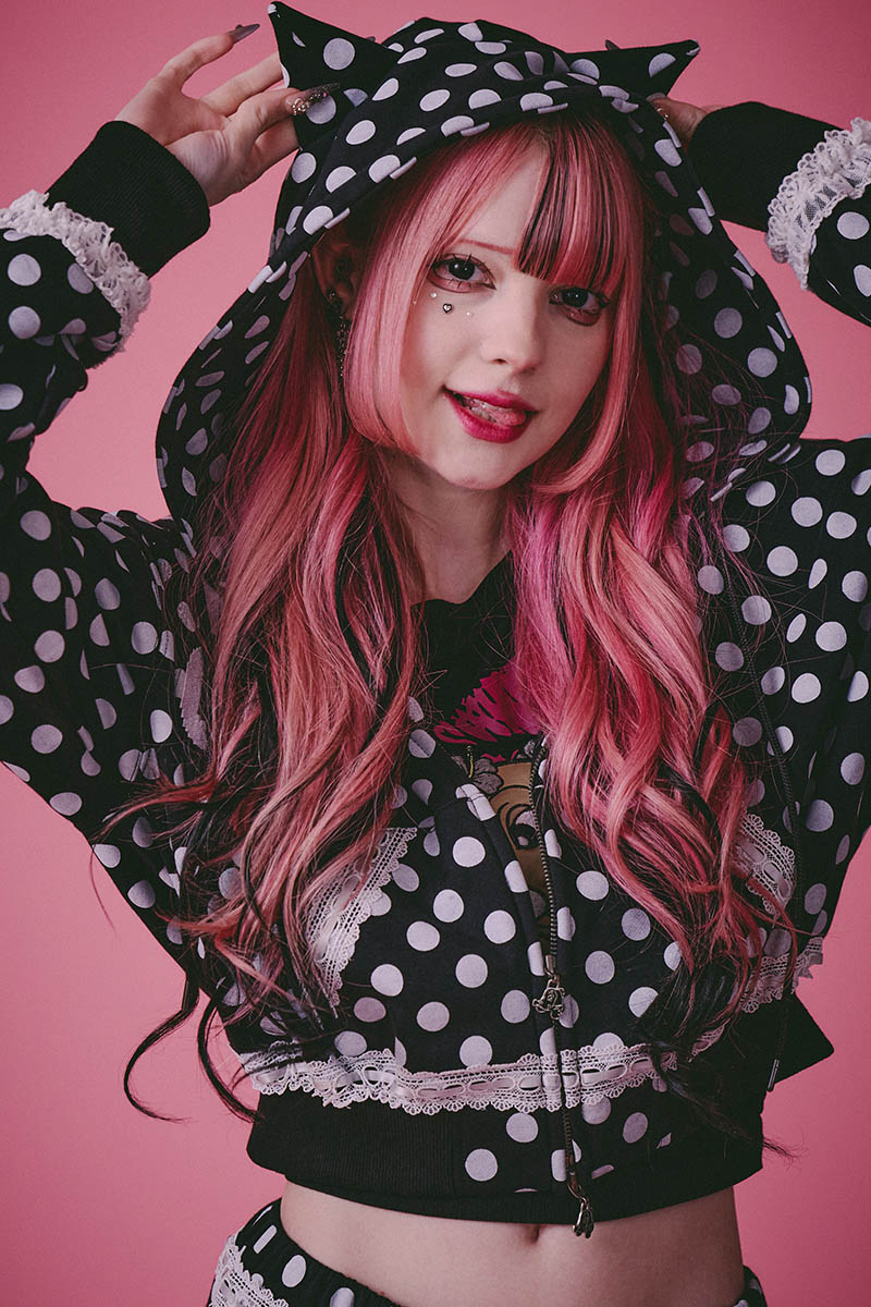 【予約商品】GALFY (ガルフィー) ポップポップI♡GALパーカー - Black