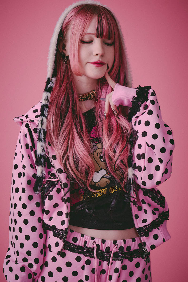 【予約商品】GALFY (ガルフィー) ポップポップI♡GALパーカー - Pink