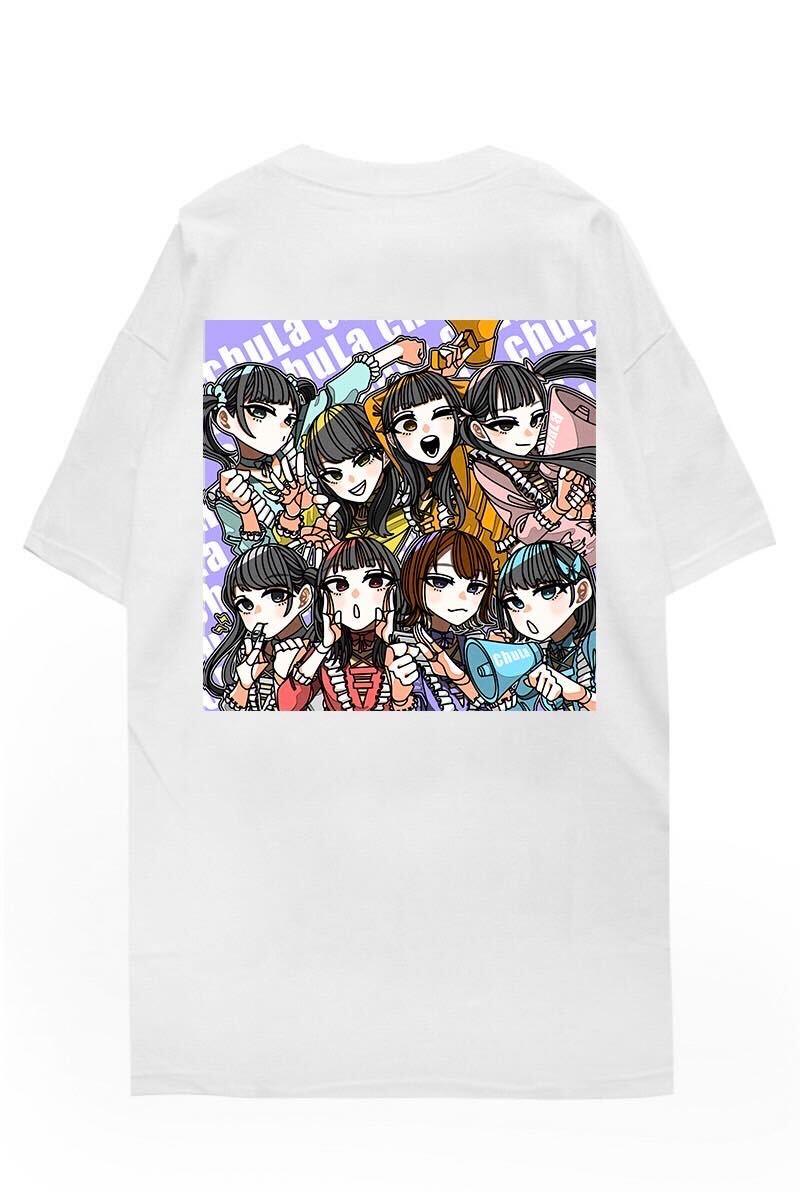 chuLa × scene tokyo コラボ・Tシャツ WHITE プリントPURPLE