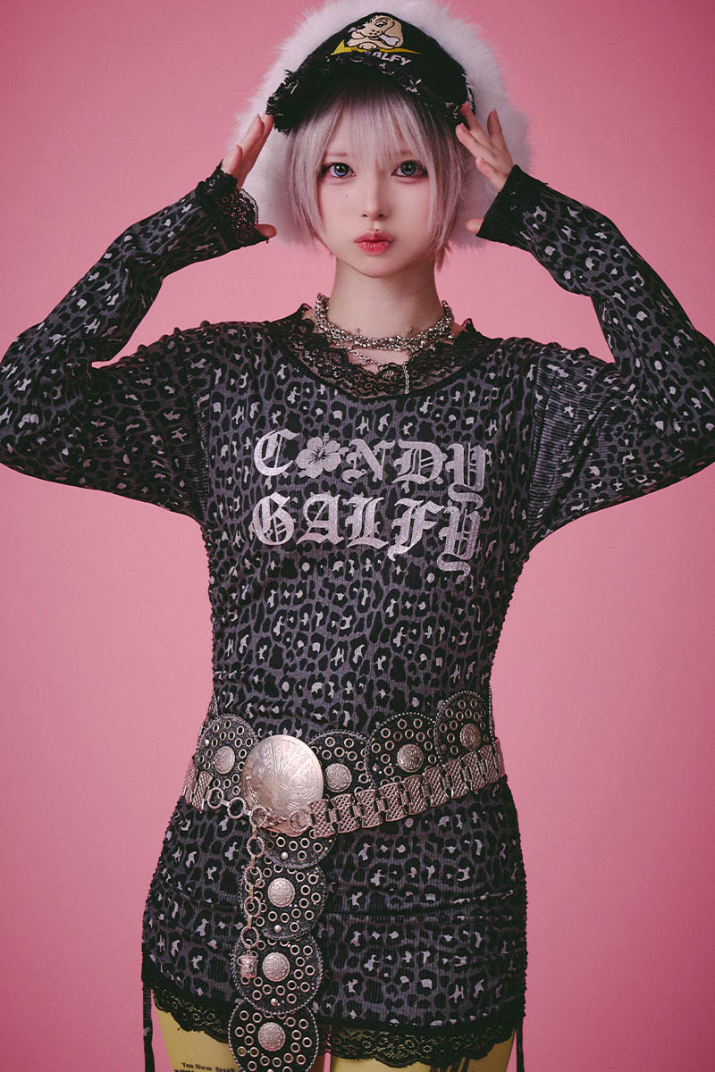 【予約商品】GALFY (ガルフィー) ギラギャル2WAYワンピ - Black Leopard