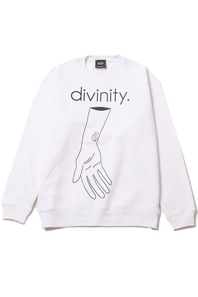 SILLENT FROM ME DIVINITY -Crew Sweat- WHITE