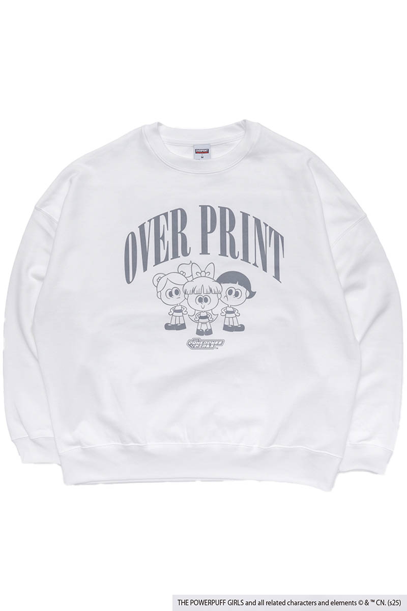 The Powerpuff Girls×over print (オーバープリント)  ver:1 sweat - White