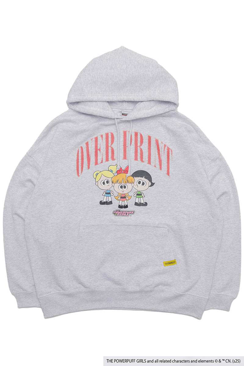 The Powerpuff Girls×over print (オーバープリント) ver:2 hoodie - Ash