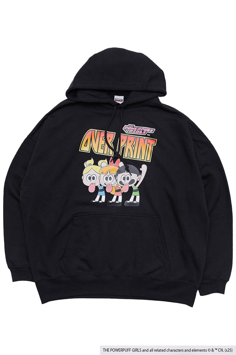 The Powerpuff Girls×over print (オーバープリント) ver:3 hoodie - Black