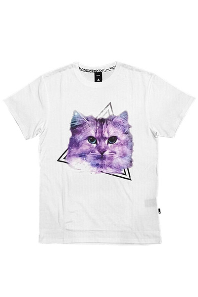 THE TEST ベーシックTシャツ-SPACY CAT(WHITE)