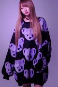 TRAVAS TOKYO Bear faces Jacquard knit PO