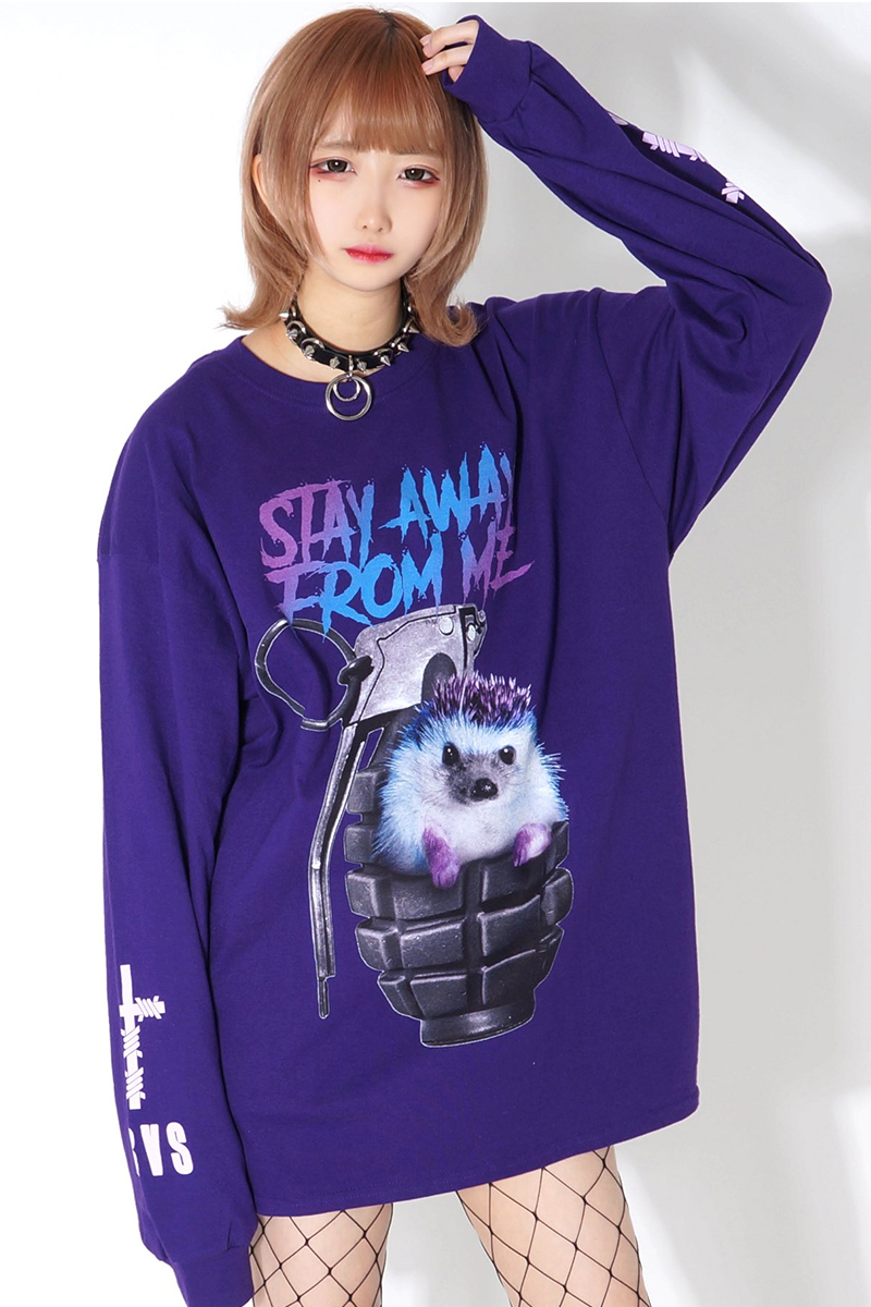 TRAVAS TOKYO　Armed Hedgehog2 L/S Tee　PURPLE