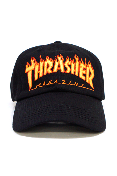 THRASHER 3131363 FLAME OLD TIMER HAT BLACK