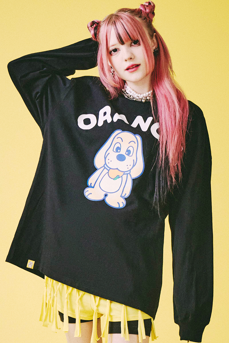 GALFY(ガルフィー) フルーツGALPEEロンTee - Black