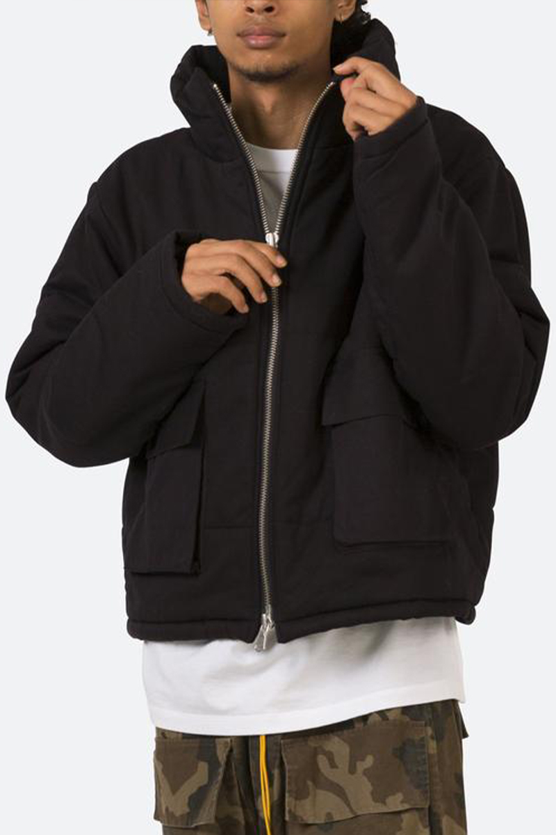 mnml(ミニマル)   CROPPED PUFFER JACKET BLACK