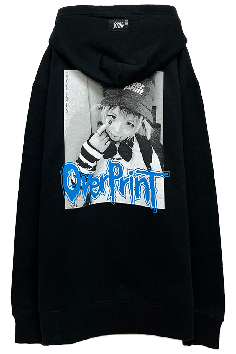 over print(オーバープリント)/ Hoodie Jacket | Blue in Green