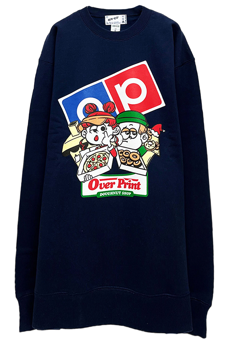 over print(オーバープリント) VS sweatshirts *ZERO ZERO HERO *pirako house(navy)