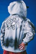 【予約商品】GALFY (ガルフィー) 汚れ部族パーカー - Gray