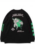 PUNK DRUNKERS (パンクドランカーズ) ［PDSxREALHEAD］エイリマンとアイツロンTEE BLACK