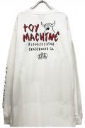 TOY MACHINE TMP20LT2 MONSTER MARKED EMBRO LONG TEE WHITE