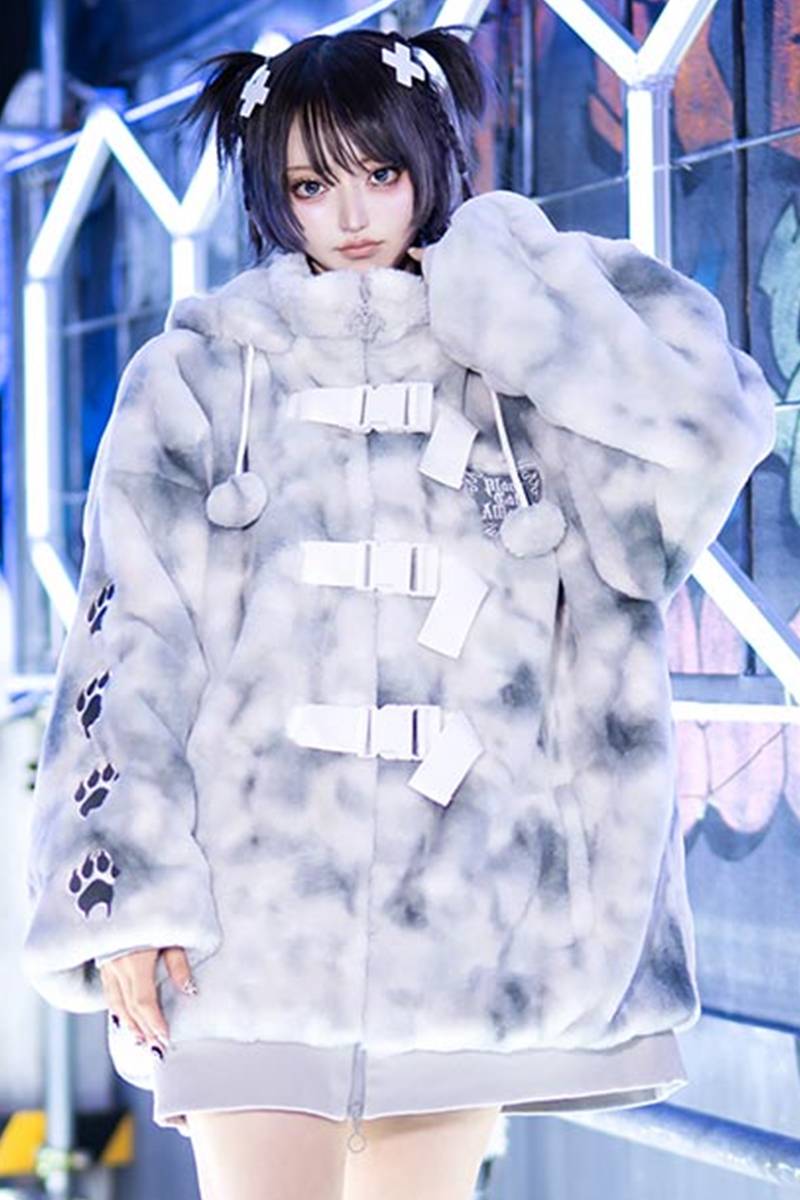 LISTEN FLAVOR (リッスン・フレーバー) 猫耳黒猫同盟ファーブルゾン - White Marble