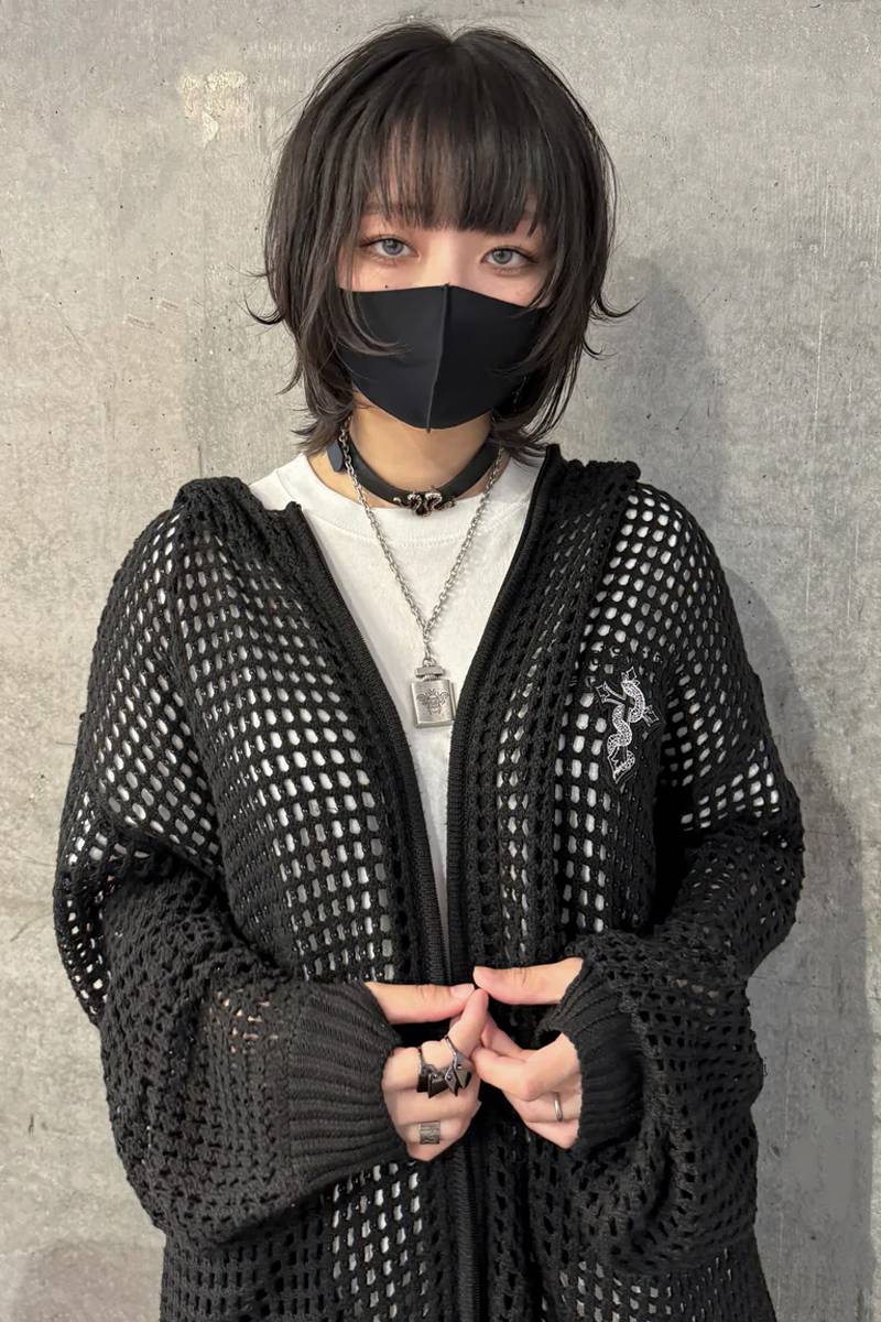 gibous(ギボス) cross snake mesh parker
