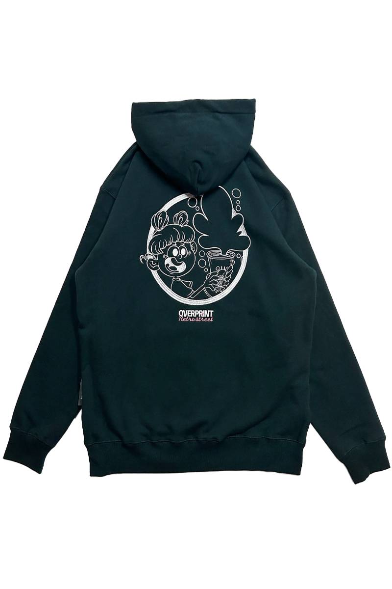 over print (オーバープリント) DRINK Hoodie &TOY CHACOAL