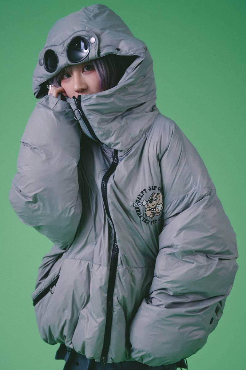 【予約商品】GALFY(ガルフィー) 探検メガネパフパフジャケット - GREIGE