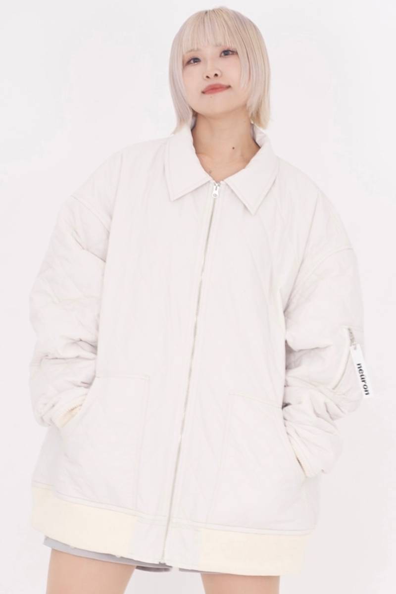neüron(にゅうろん) キルティングブルゾン - White