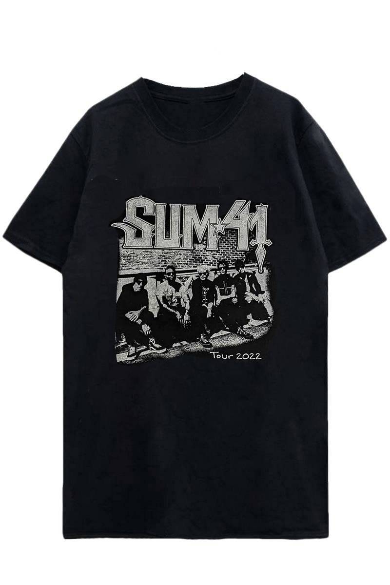 SUM41 UNISEX T-SHIRT: BAND PHOTO EUROPEAN TOUR 2022 (BACK PRINT & EX-TOUR)