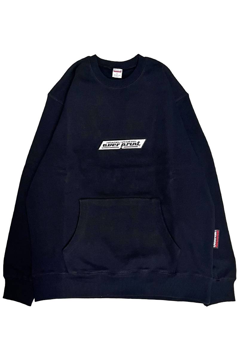 over print (オーバープリント) Rhombus sweatshirts BLACK