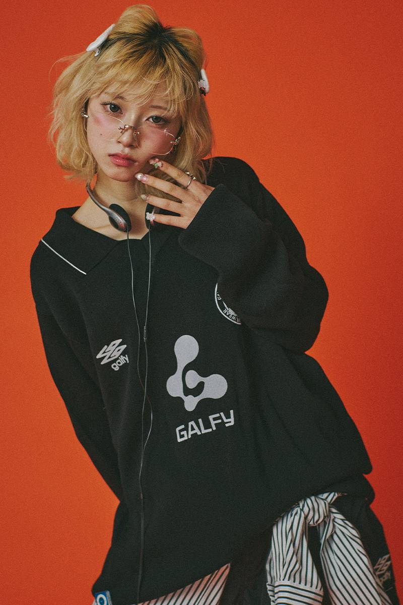 GALFY(ガルフィー) わんわんFCニットユニ - Black